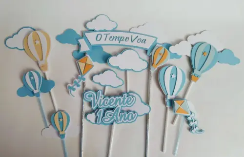 Arquivo de corte topo de bolo O tempo Voa