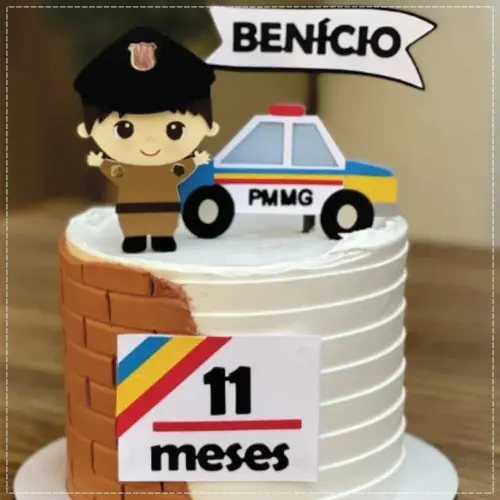 Arquivo de corte topo de bolo Policial