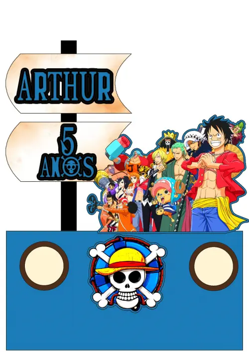 Arquivo de corte topo de bolo One Piece