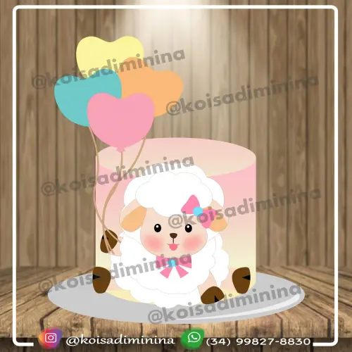 Arquivo de corte topo de bolo Ovelhinha