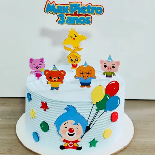 Arquivo de corte topo de bolo Palhaço Plim Plim