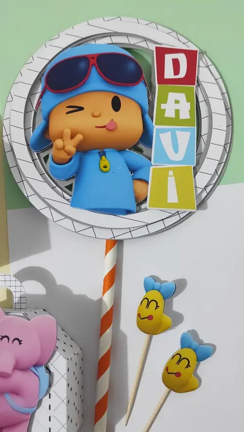 Arquivo de corte topo de bolo Pocoyo