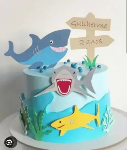 Arquivo de corte Topo de Bolo Tubarão