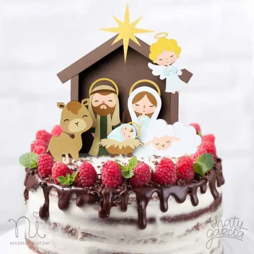 Arquivo de corte topo de bolo Presépio