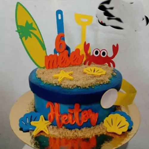 Arquivo de corte topo de bolo Praia