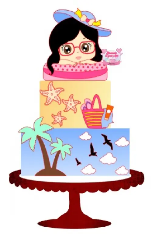 Arquivo de corte topo de bolo Praia