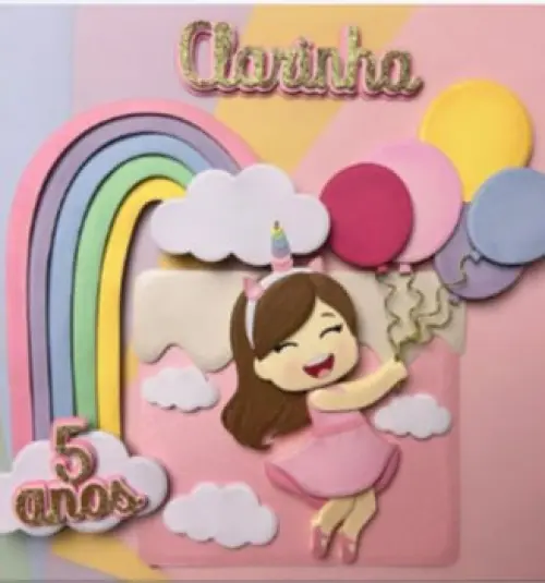 Arquivo de corte topo de bolo Menina