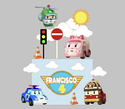 Topo de Bolo Robocar