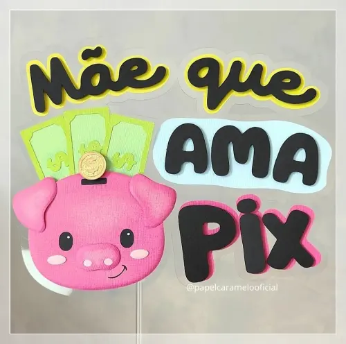 Arquivo de corte topo de bolo Pix