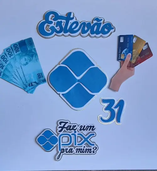 Arquivo de corte topo de bolo Pix