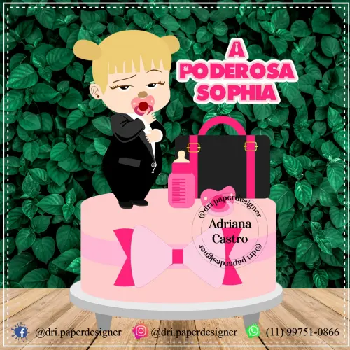 Arquivo de corte topo de bolo Poderosa Chefinha