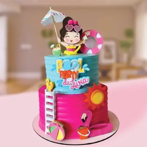 Arquivo de corte topo de bolo pool Party