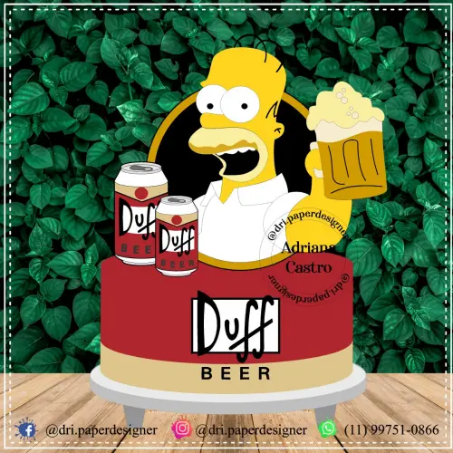 Arquivo de corte topo de bolo Simpsons