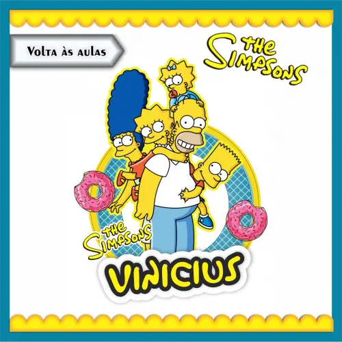 Arquivo de corte topo de bolo Simpsons