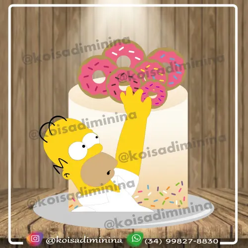 Arquivo de corte topo de bolo Simpsons