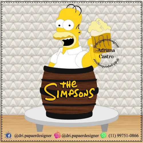 Arquivo de corte topo de bolo Simpsons