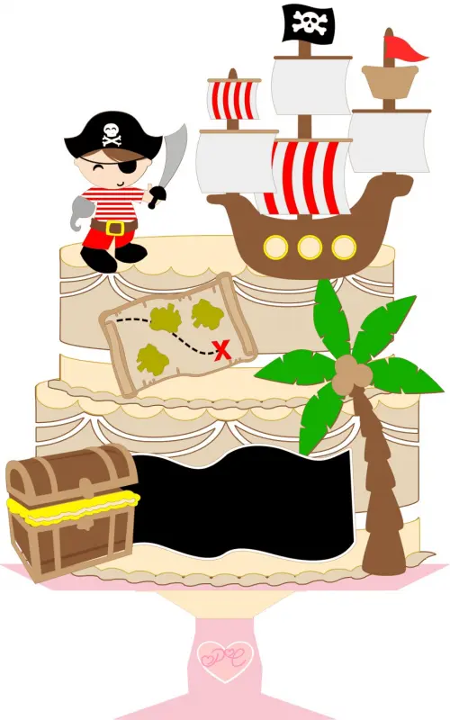 Arquivo de corte topo de bolo Piratas