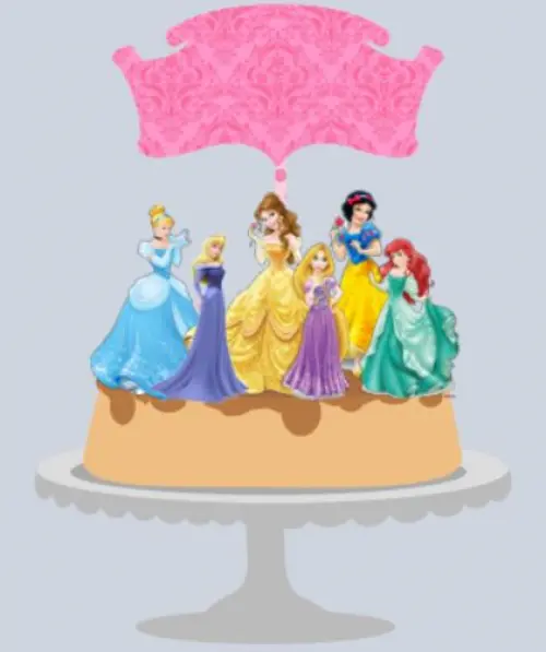 Arquivo de corte topo de bolo princesas