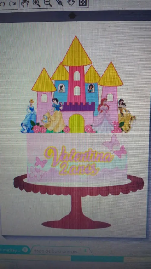 Arquivo de corte topo de bolo princesas