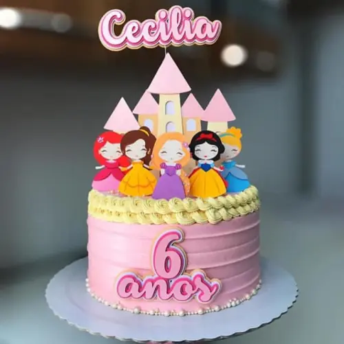 Arquivo de corte topo de bolo princesas