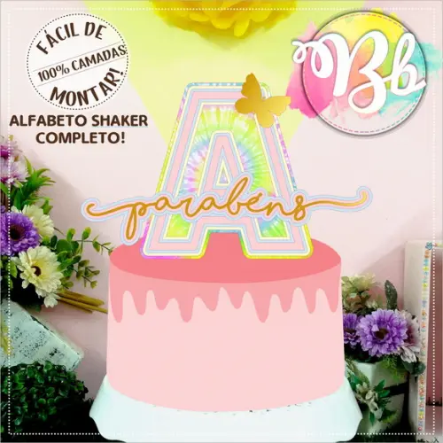 Arquivo de corte Topo de bolo Tie Dye