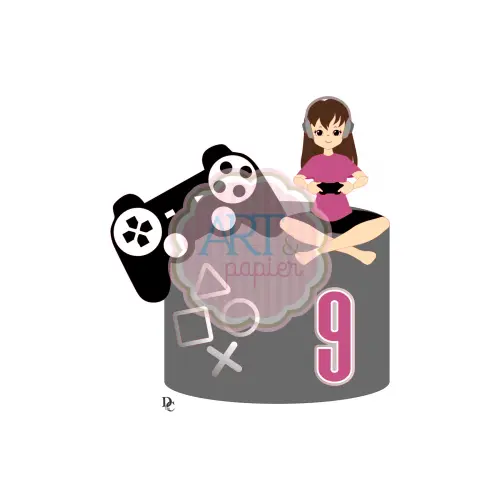 Arquivo de corte topo de bolo Video game