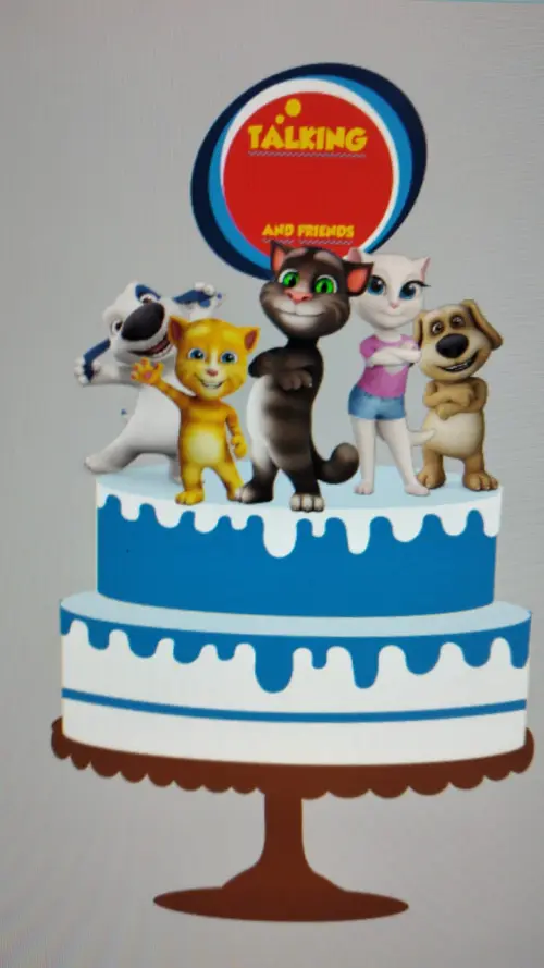 Arquivo de corte topo de bolo Talking Tom