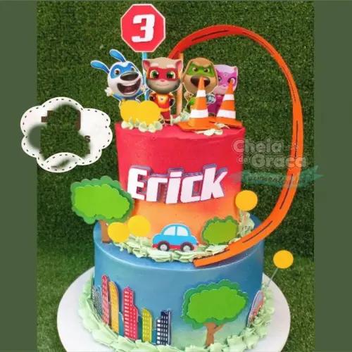 Arquivo de corte topo de bolo Talking Tom