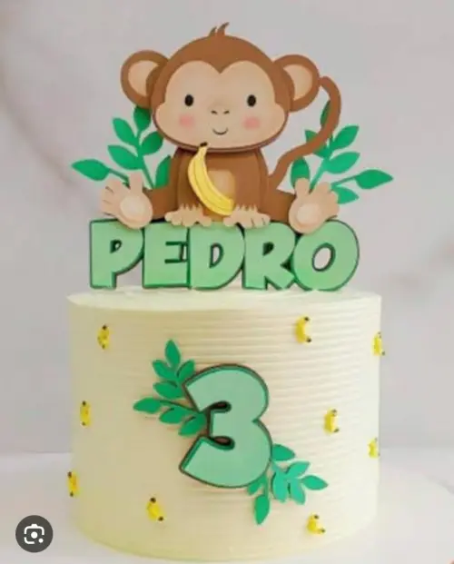 Arquivo de corte topo de bolo Macaquinho