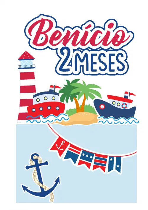 Arquivo de corte topo de bolo Marinheiro