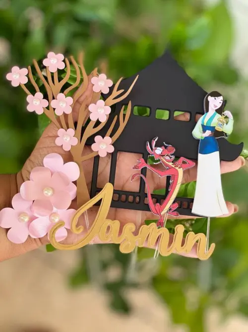 Arquivo de corte topo de bolo Mulan