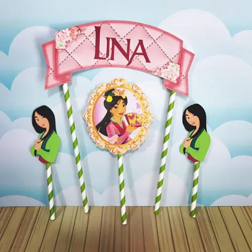 Arquivo de corte topo de bolo Mulan