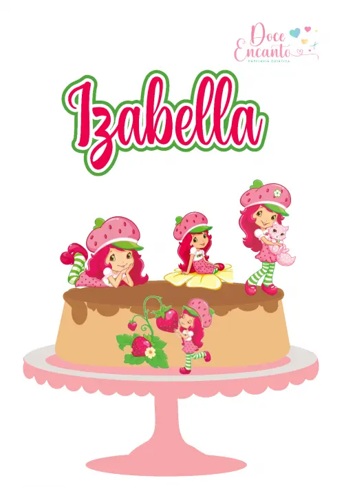 Arquivo de corte topo de bolo Moranguinho