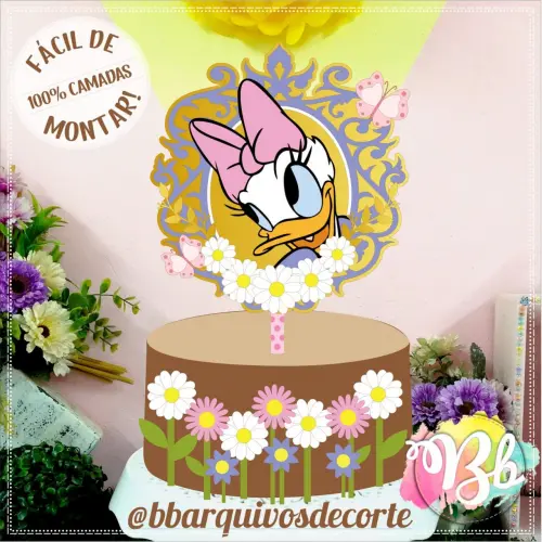 Arquivo de corte topo de bolo Margarida