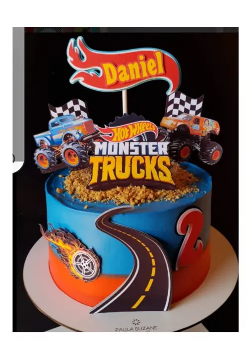 Arquivo de corte topo de bolo Monster truck