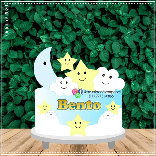 Arquivo de corte topo de bolo Nuvem