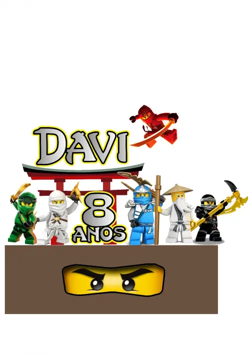 Arquivo de corte topo de bolo Ninja GO