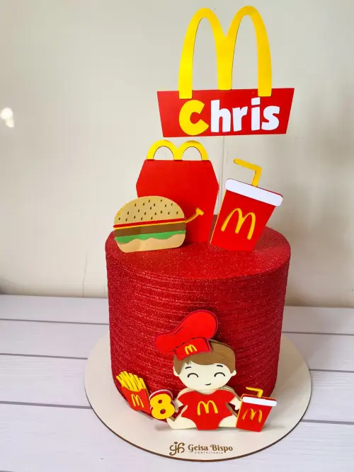 Arquivo de corte topo de bolo Mc Donalds