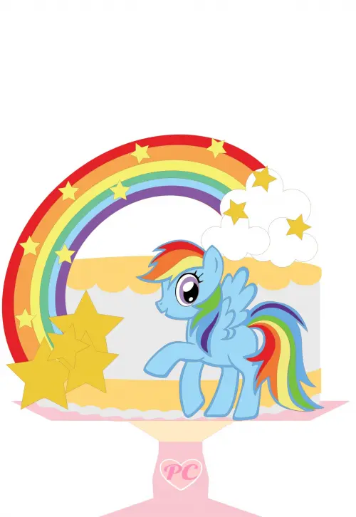 Arquivo de corte topo de bolo my little poney