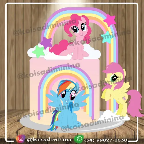 Arquivo de corte topo de bolo my little poney