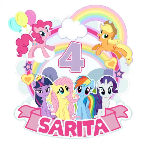 Arquivo de corte topo de bolo my little poney