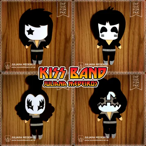 Arquivo de corte topo de bolo Kiss