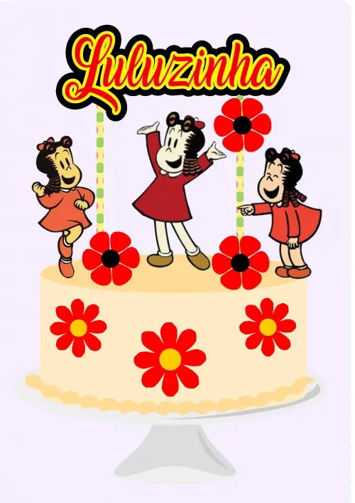 Arquivo de corte topo de bolo Luluzinha