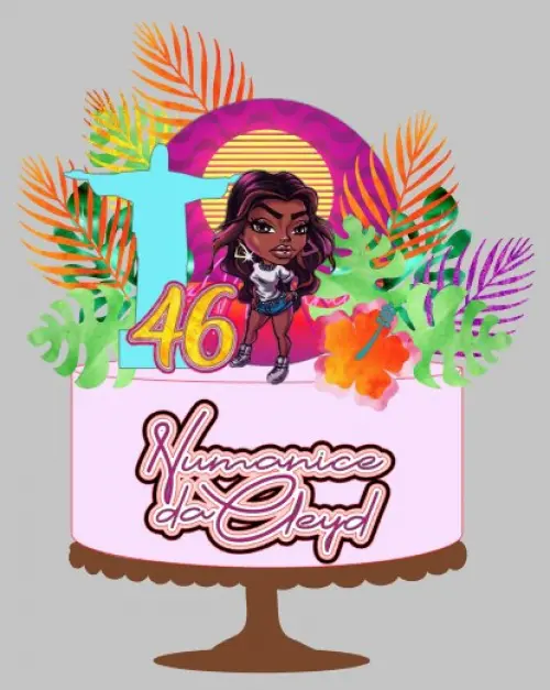 Arquivo de corte topo de bolo Ludmila