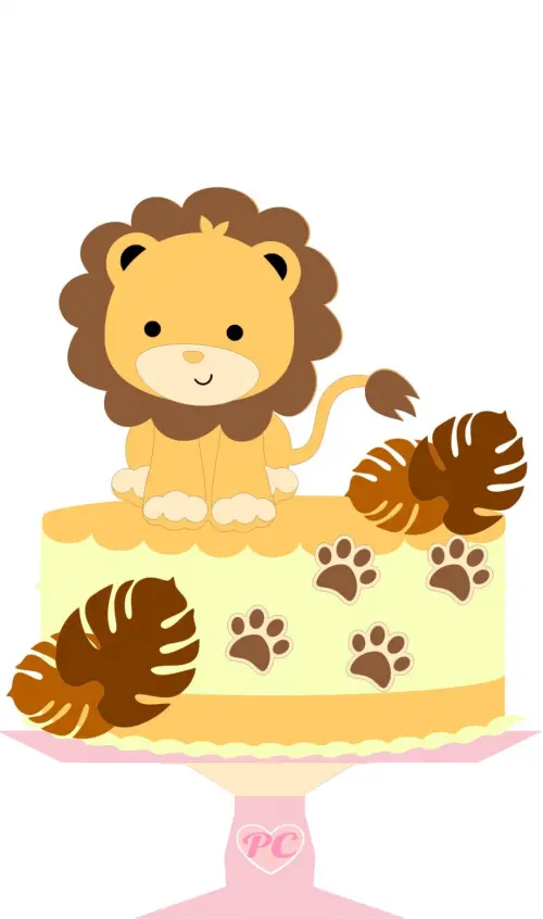 Arquivo de corte topo de bolo leãozinho