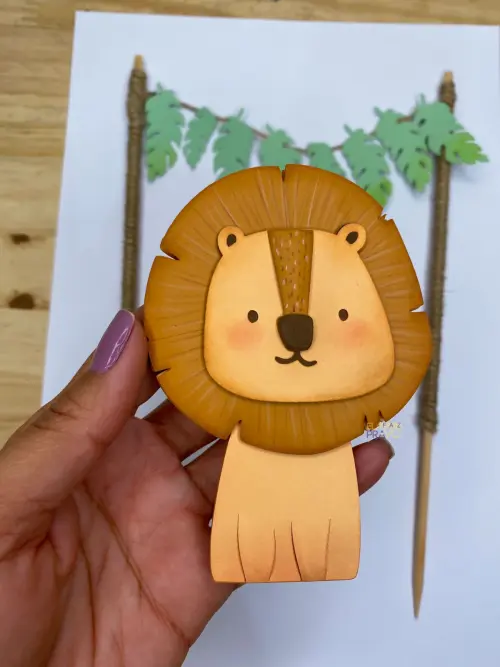 Arquivo de corte topo de bolo leãozinho