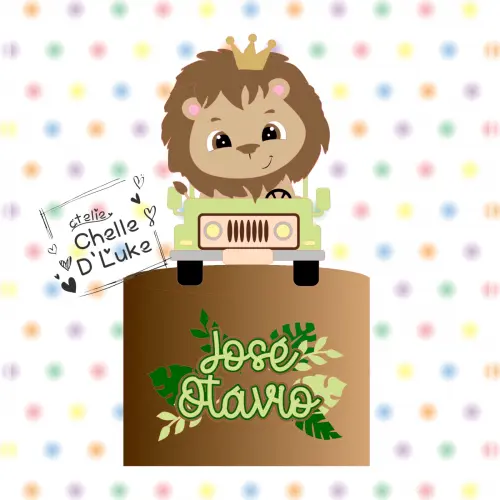 Arquivo de corte topo de bolo leãozinho