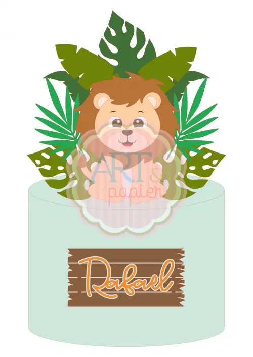 Arquivo de corte topo de bolo leãozinho