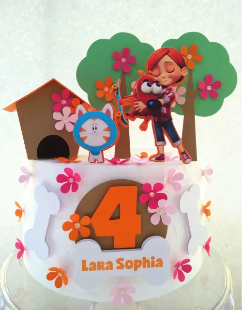 Arquivo de corte topo de bolo Lele e Linguiça