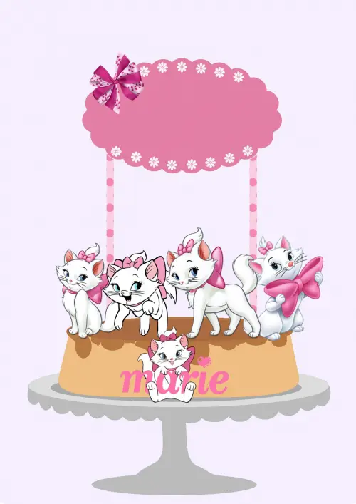 Arquivo de corte topo de bolo Gatinha Marrie